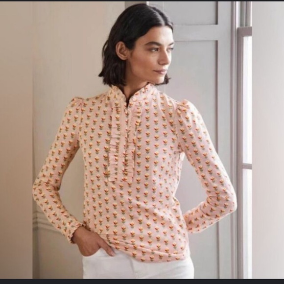 Boden Tops - Boden: Cotton Floral Blouse- Size 4